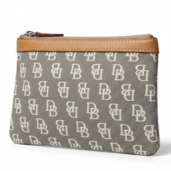 Dooney & Bourke Tan and Brown Monogram Wristlet - Picture 5 of 16